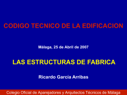 Diapositiva 1 - Colegio Oficial de Aparejadores, Arquitectos