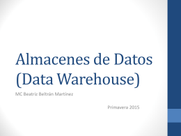 Almacenes de Datos (Data Warehouse)