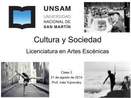 Diapositiva 1 - Cultura y Sociedad UNSAM