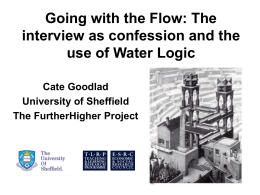 Going with the Flow - University of Sheffield