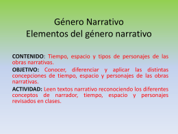 Elementos del Género Narrativo.
