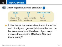 Choose the correct direct object pronoun for - Crest Ridge R-VII
