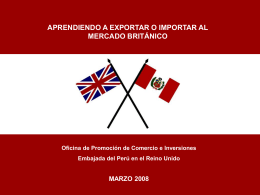 Aprenda exportar productos peruanos al Reino Unido