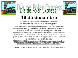 19 de diciembre, sera el Dia de “Polar Express”.