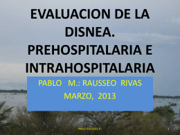 evaluacion de la disnea. prehospitalaria e intrahospitalaria