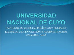 UNIVERSIDAD NACIONAL DE CUYO