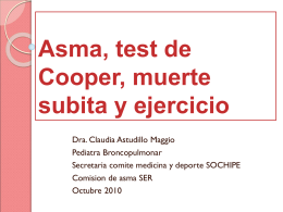 Asma, test de Cooper, muerte subita y ejercicio