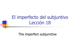 El imperfecto del subjuntivo conj
