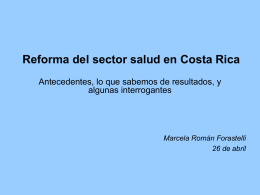 Reforma del sector salud en Costa Rica