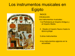 los instrumentos egipcios en la actualidad