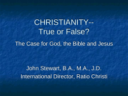 CHRISTIANITY-- True or False?