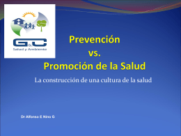 2. Diferencia entre prevencion y Promocion de Salud