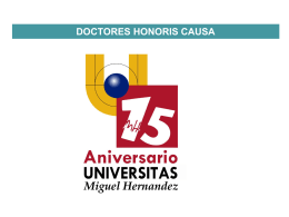 Listado de Doctores Honoris Causa por Curso Académico.