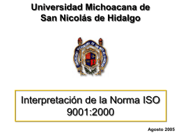 Taller " Interpretación de la Norma ISO 9000:2000 "