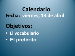 Calendario: