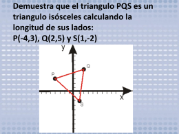 Demuestra que el triangulo PQS es un triangulo isósceles