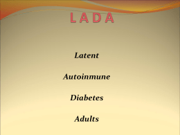 Latent Autoinmune Diabetes Adults (LADA)
