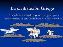 La civilización Griega - Fundación Educacional Mater Dei
