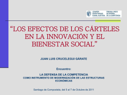 "Los efectos de los cárteles en la innovación y el bienestar social".