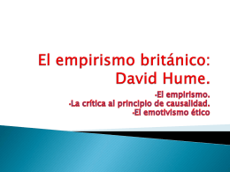 El empirismo británico: David Hume.