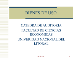 BIENES DE USO - Facultad de Ciencias Económicas