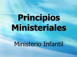 Ministerio infantil - Principios - D. Celis
