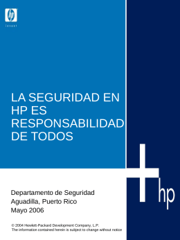 Seguridad - Hewlett Packard