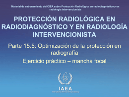 15. Optimización de la protección en radiografía: Parte 5