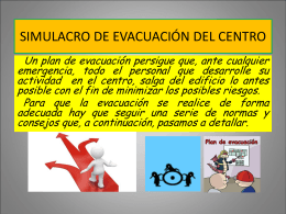 simulacro del plan de evacuación