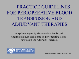 Guías sobre la transfusión sanguínea y hemoderivados
