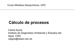 Cálculo procesos