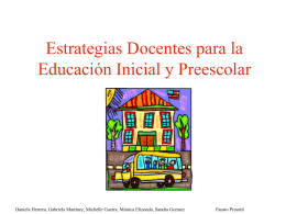 Estrategias Docentes para la Educación Inicial y Preescolar