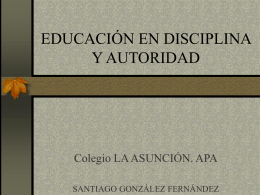 educación en disciplina y autoridad