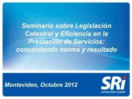 Seminario sobre Legislación Catastral y Eficiencia en la Prestación