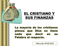 10.El Cristiano y sus Finanzas