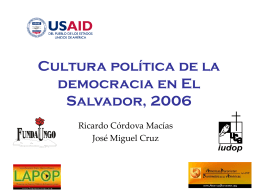 Cultura política de la democracia en El Salvador, 2006