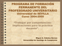 Programa de Formación Permanente del Profesorado Universitario