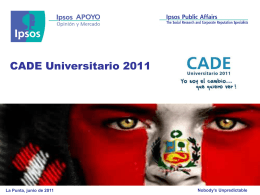 Diapositiva 1 - CADE Universitario 2012