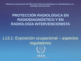 13. Exposición ocupacional - Radiation Protection of Patients