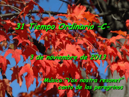 03 de noviembre de 2013 DOMINGO XXXI DEL TIEMPO ORDINARIO