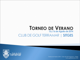 TORNEO DE VERANO - Club de Golf Terramar