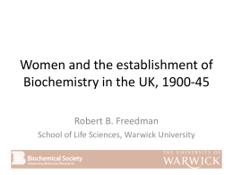 Robert Freedman - University of Warwick