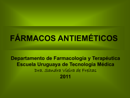 Fármacos antieméticos - Departamento de Farmacología y