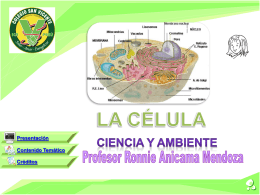 La Célula (en power point) - Ing. Ronnie Anicama Mendoza