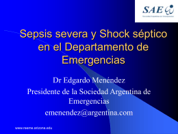 Sepsis severa y Shock séptico en el Departamento de Emergencias