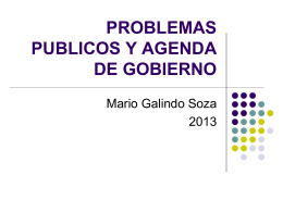 Problemas Públicos y Agenda de Gobierno