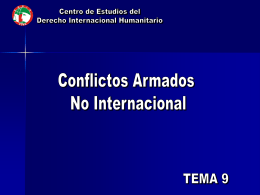 Conflictos Armados No Internacional o Internos