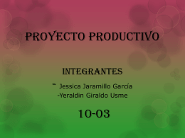 Proyecto productivo integrantes - Jessica Jaramillo García