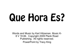 Que Hora Es? - Bulletin Boards for the Music Classroom