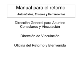 Breve manual para el retorno - Consulado General del Uruguay